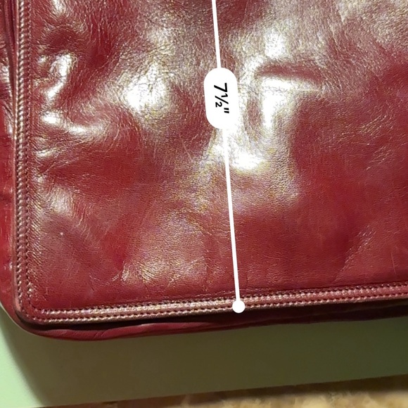 BOTTEGA VENETA VINTAGE BURGUNDY SHOULDER BAG - Picture 9 of 12